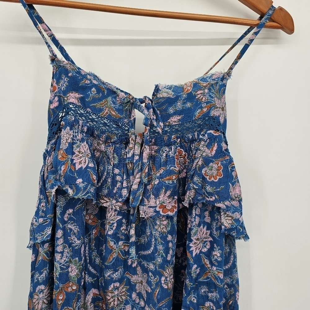 Free People Take Me With You Ruffle Dress In Fruit Punch Combo Womens Size Small - Picture 4 of 9